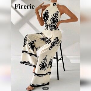 Black and Cream Jumpsuit